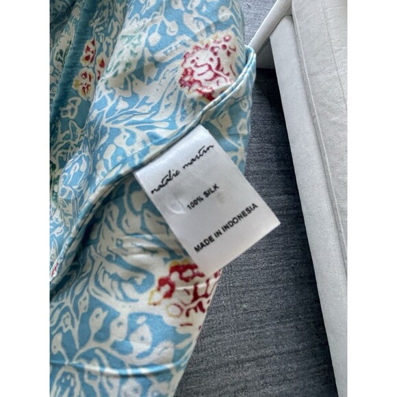 Natalie Martin Fiore A Line Maxi Dress Silk V-Neck Button Long Sleeve S MSRP$390 - Picture 4 of 4